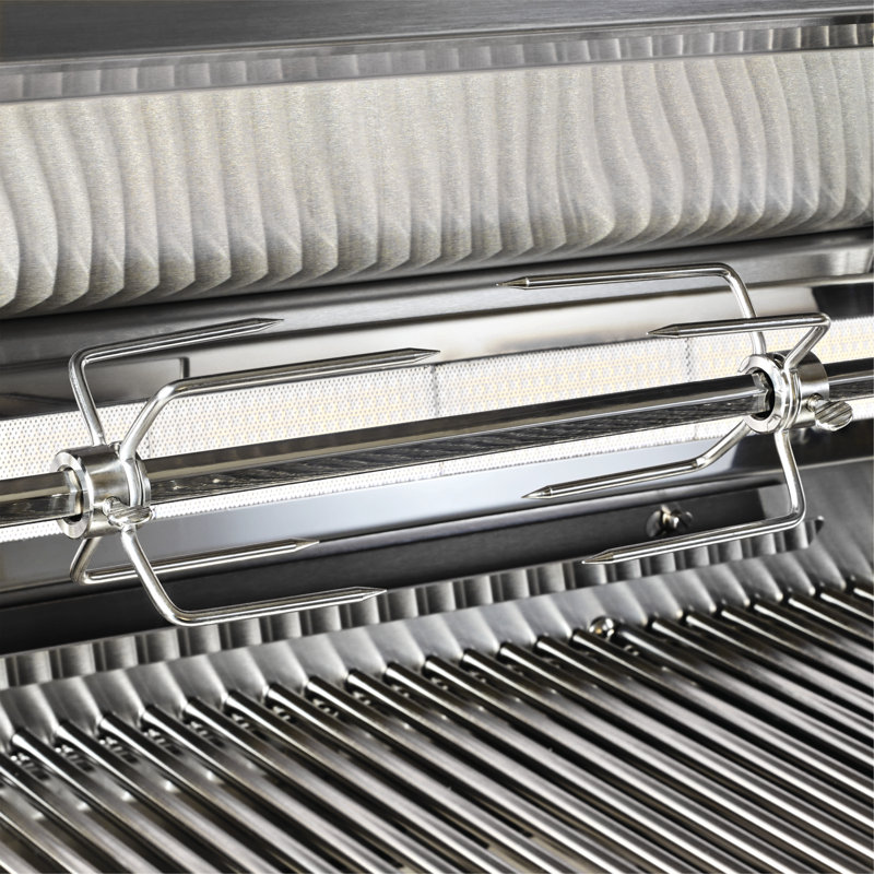 2-Burner Built-In Convertible Gas Grill with Rotisserie, Liquid Propane