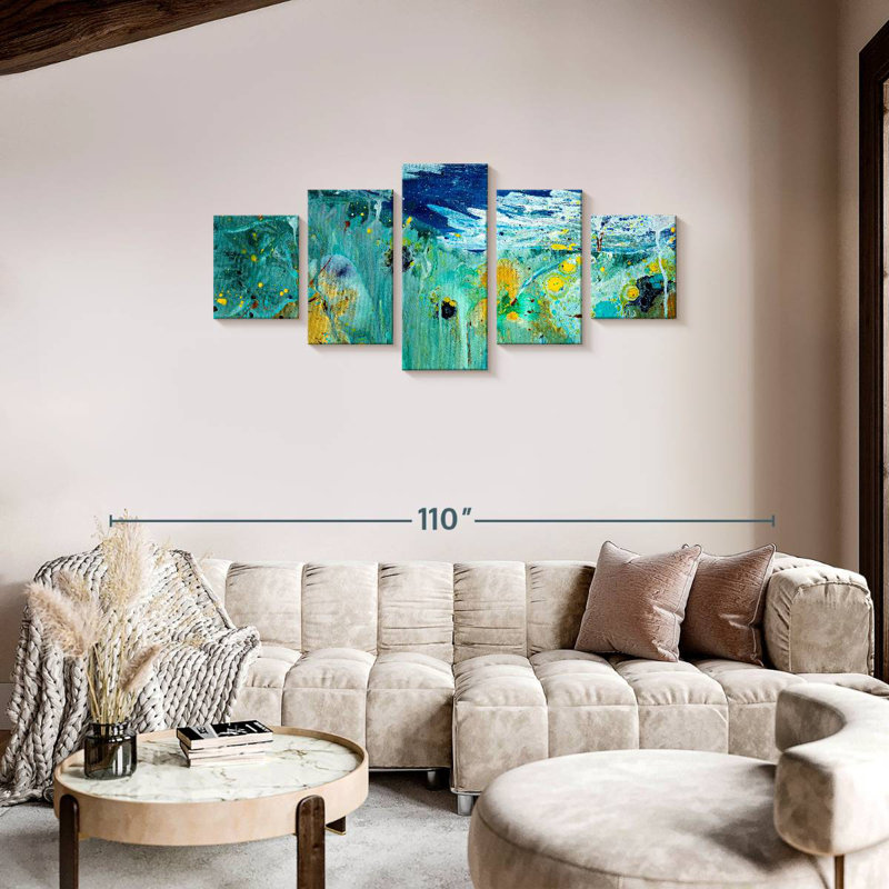 Acrylique sous l'eau, H 34 po x l 74 po