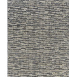 Abstract Hand-Knotted Taupe/Gray Area Rug