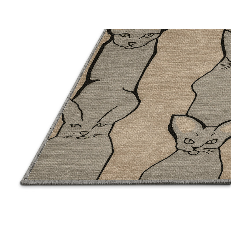  Tapis lavable avec chats Levkoy, Rectangle 4pi x 6 pi