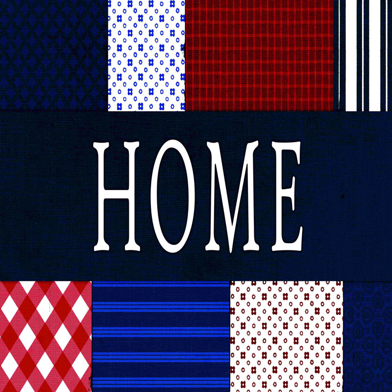" Patch Work Home ", 12" H x 12" W