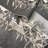 Acuff Modern Floral Forest Trees Pattern Wallpaper Beige Gray Gold Metallic Green hue