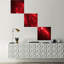 « geographical mystical fleur red », impression sur toile