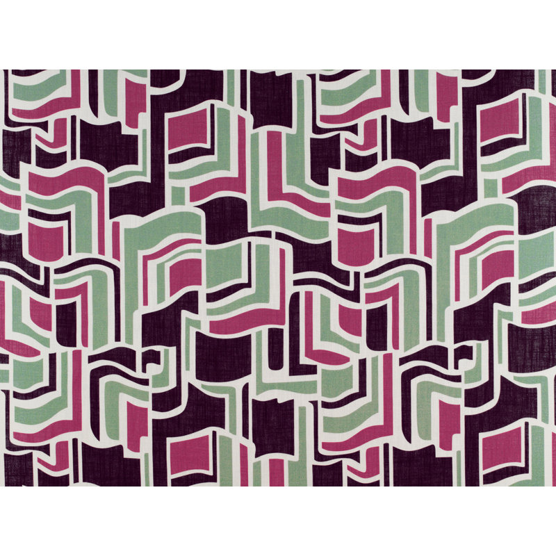 Uptown Sarasota Fabric, Verde/Rosa