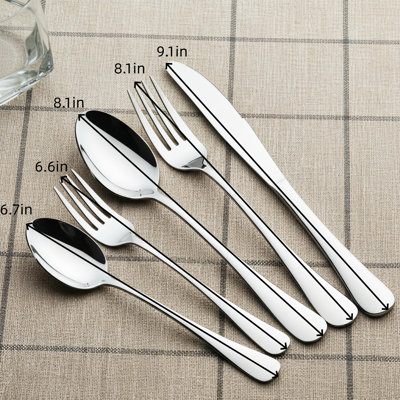 60-Piece Silver Cutlery Set For 12 People, Heavy-Duty Stainless Steel, Includes Steak Knife, Fork, And Spoon. Dishwasher Safe. Perfect For Weddings And Housewarmings.