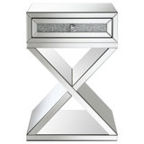 1-Drawer Accent Table Mirror