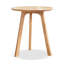 Table de bout ronde - Petite table de bout Table d'appoint Table de chevet Table de chevet pour salon, chambre à coucher et balcon, 100% bois de chêne massif naturel facile à assembler