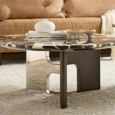 Round marble coffee table
