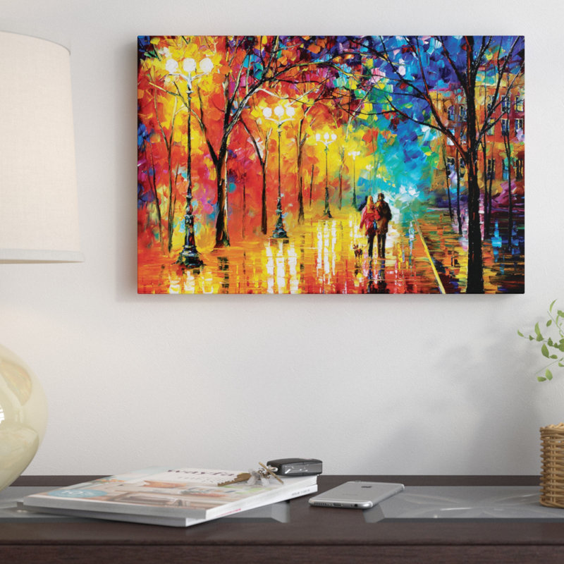 « romantique evening », reproduction d’art sur toile tendue, H 18 po x l 26 po x P 1,5 po
