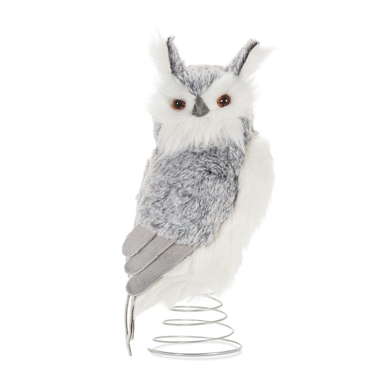 Décoration pour sommet de sapin hibou assis