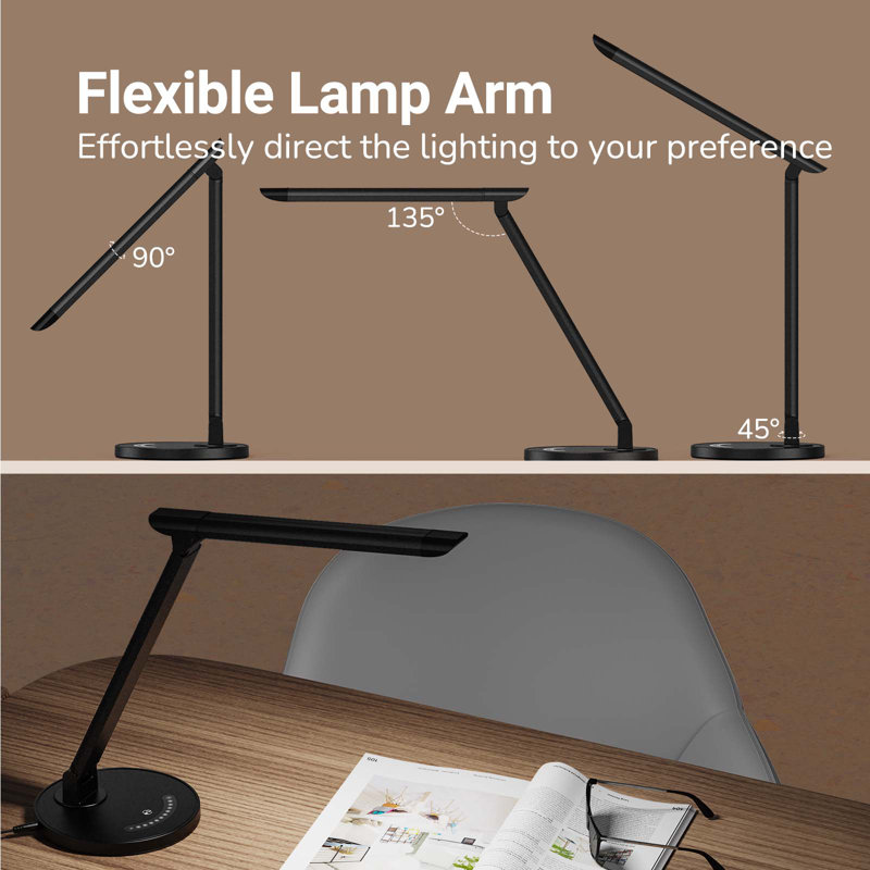 Adjustable USB Desk Lamp, Black