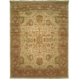 Wool Oriental Area Rug in Ivory