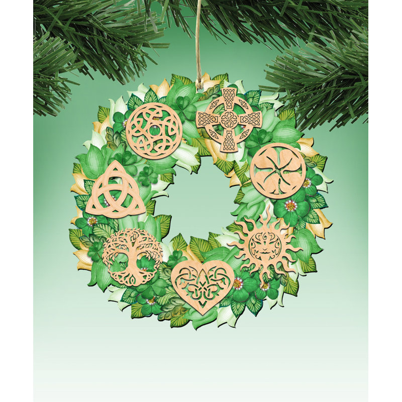 Ornement en forme de couronne de Noël celtique