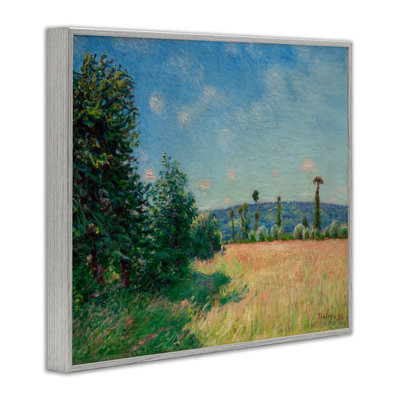 Givrée encadrée de sahra Meadows in Morning Sun, design par Alfred Sisley