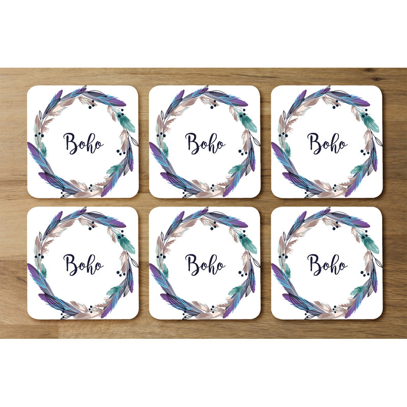 Square 6 Piece Coaster Set