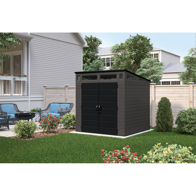7 ft. W x 7 ft. D Resin Horizontal Storage Shed