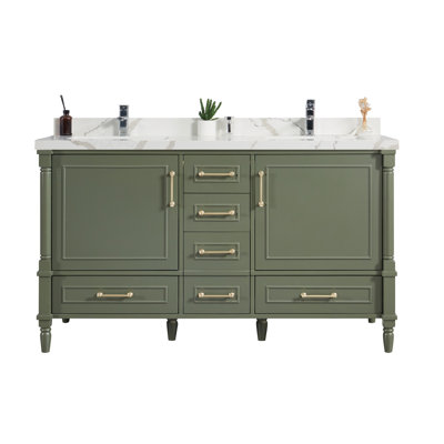 Ensemble de meuble-lavabo double 60 po Flavell