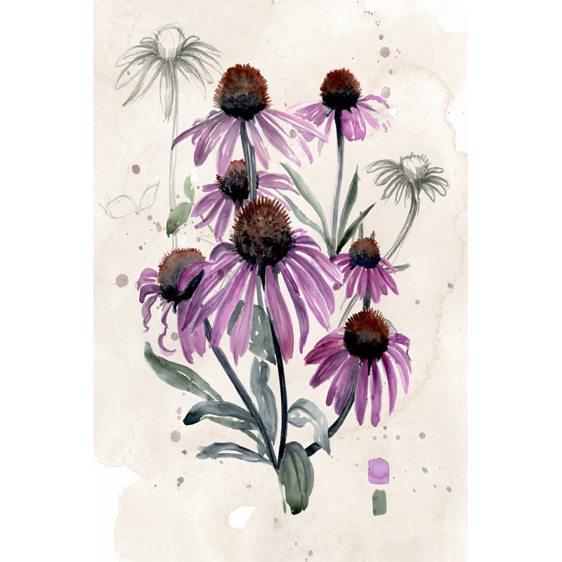Purple Wildflowers I by Jennifer Paxton Parker - Wrapped Canvas Art Prints, 46cm H x 30cm W x 3.8cm D
