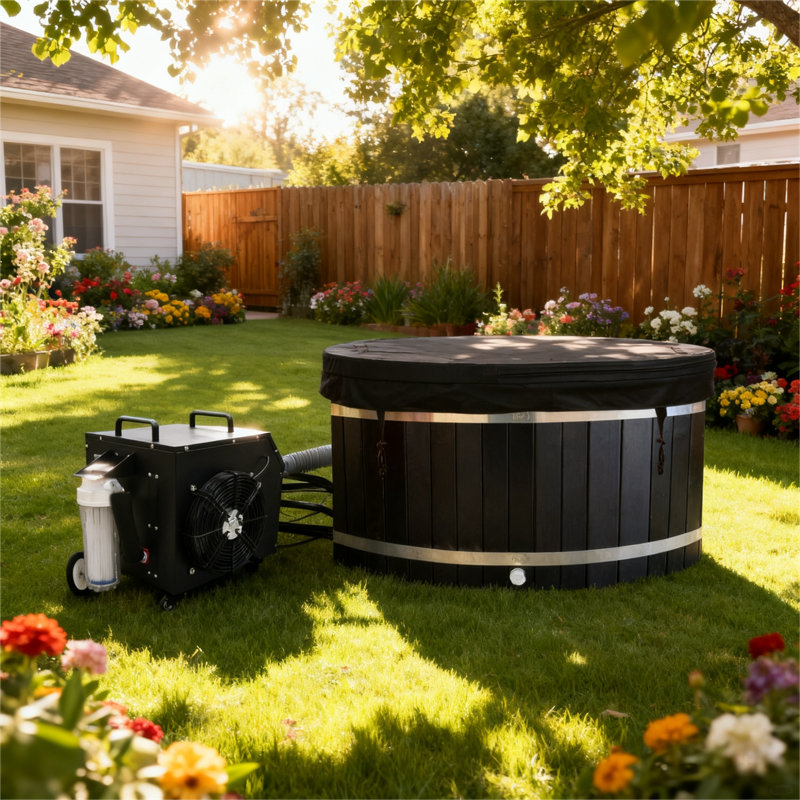 Oval Ice Tub, Black