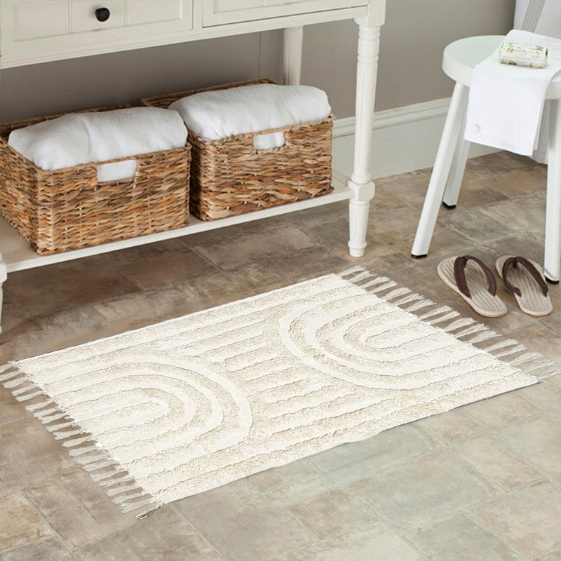 Handwoven Rainbow Bath Rug