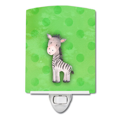 Polka Dots Zebra Ceramic Night Light