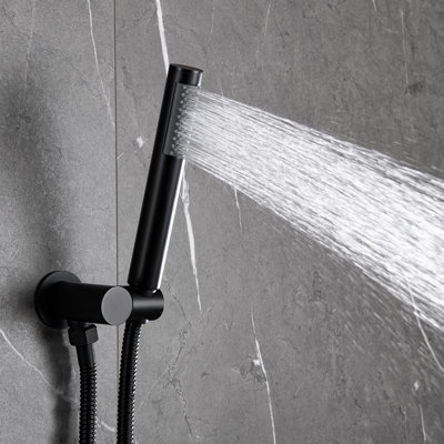 10" Wall Mounted Rainfall Shower System, Pressure Balance Shower Faucet With Rough-In Valve