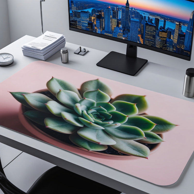 Polyester Desk Pad, 14.4x12.1