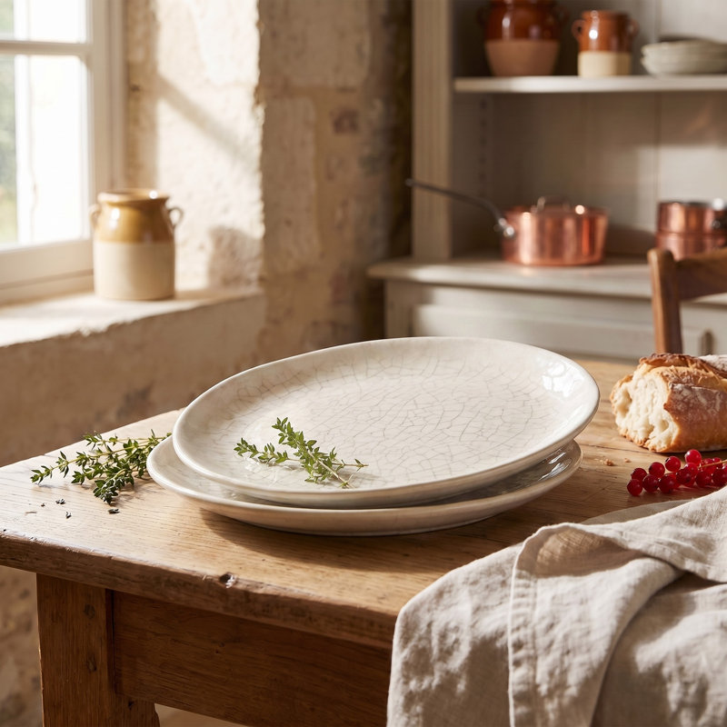 Plum Reactive Glaze Stoneware Plate