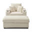 Chaise longue rembourrée avec repose-pieds-290506451