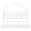 Lit simple en bois avec lit gigogne simple, blanc