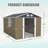 Secure Spacious Sheds, 8x12 Metal, Modern Rustic Style For Backyard