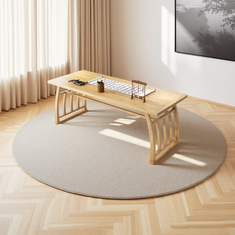 Creative solid wood elm desk, 29.52" H x 47.24" W x 23.62" D