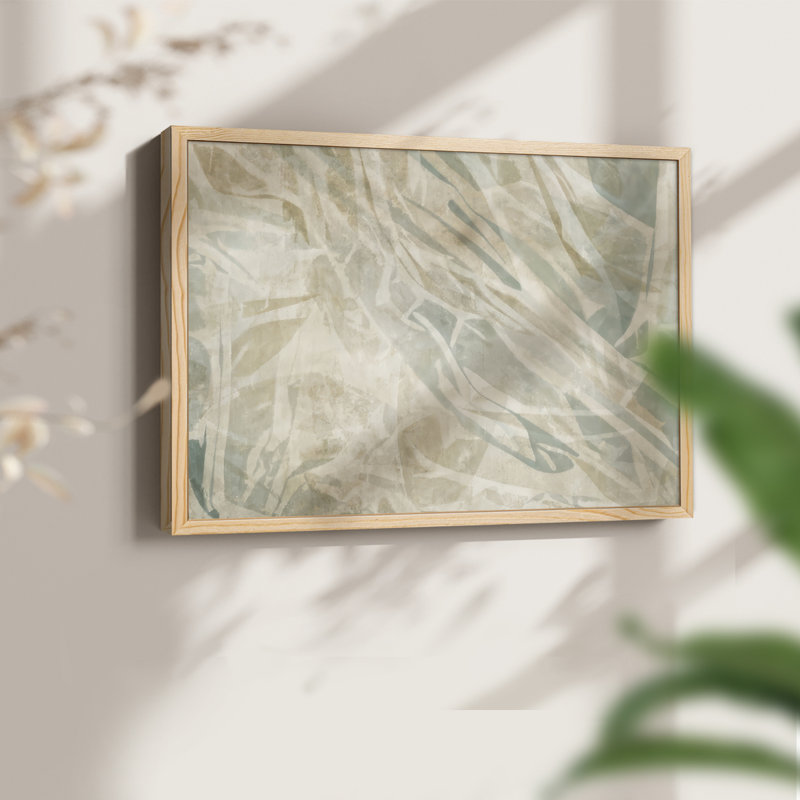 Ripples and Tide I - Reproduction encadrée - Restickable, Naturel, H 16 po x l 20 po