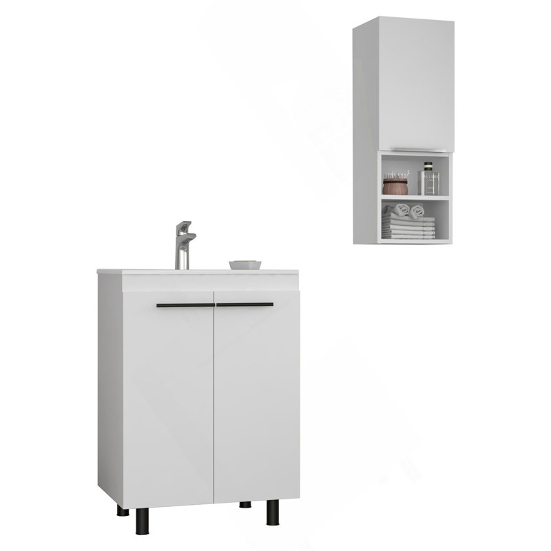 White 2 Piece Bathroom Set
