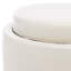 Repose-pieds rond avec rangement en faux cuir 19 po Maiden-1617195774