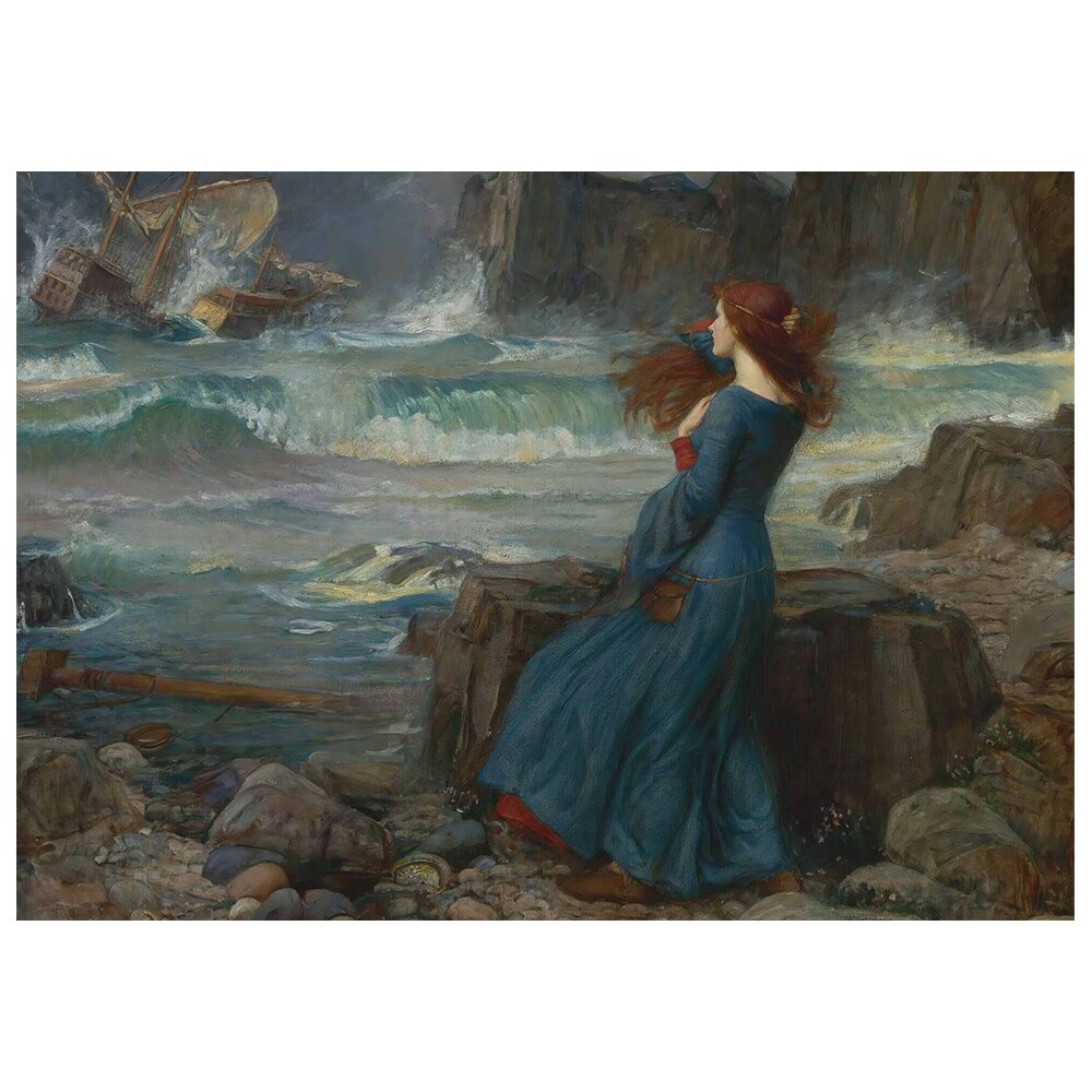 Leinwandbild Miranda, The Tempest von John William Waterhouse