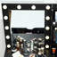 Coiffeuse de maquillage avec lumières, bureau de coiffeuse avec station de charge, étagère de rangement, table de maquillage à 4 tiroirs avec miroir éclairé, coiffeuse de chambre à coucher réglable à 3 modes d'éclairage-1149495136