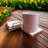 Stoneware Square 3 Piece Coaster Set With Holder