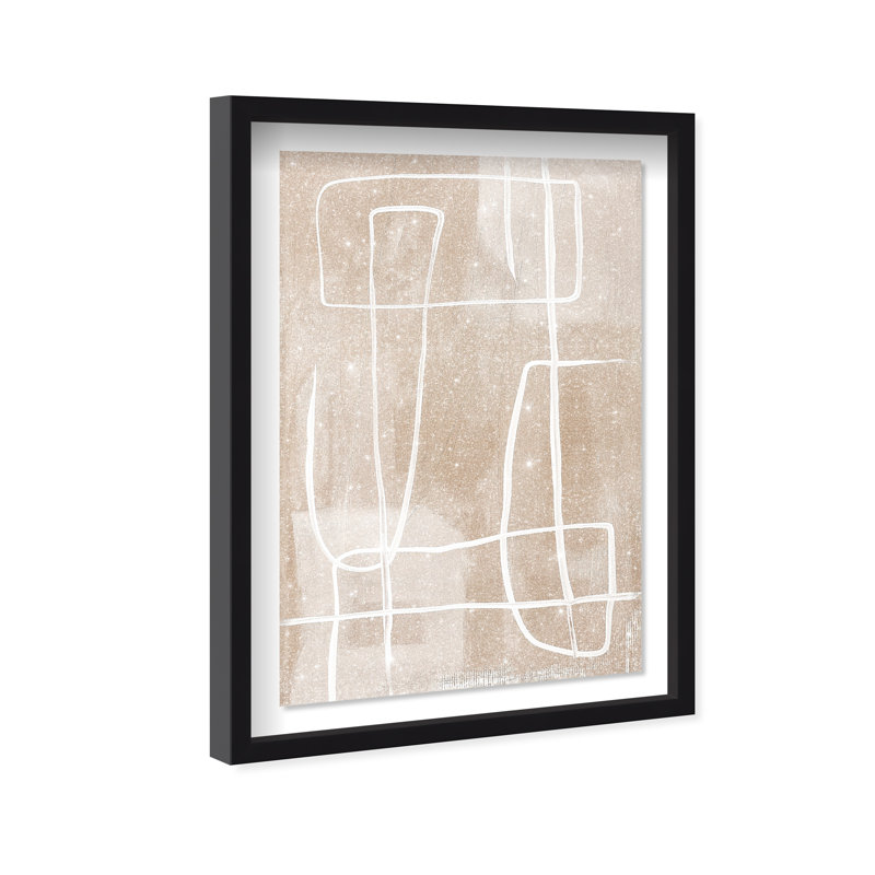 Markings in the Dirt I Shadowbox Abstract Print by Oliver Gal, Black Frame, 10 x 15, 55.5"H x 37.5"W, Black Frame