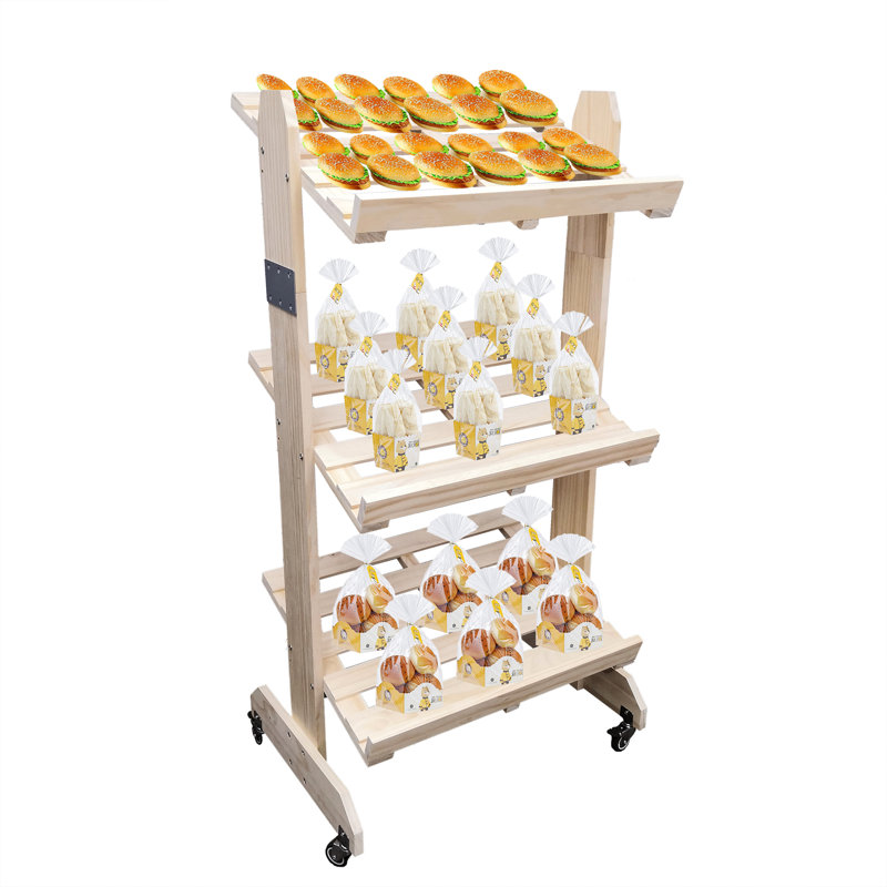 Support à panier en bois Fixturedisplays®