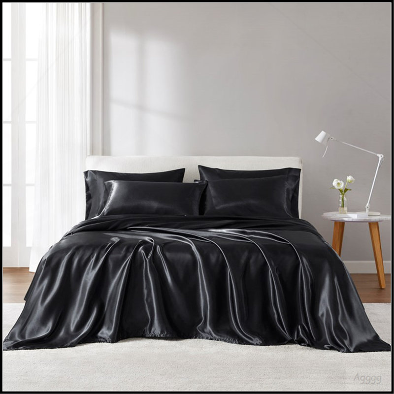 4 PCS Twin Luxury Sheet Set Black