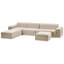 Lounge Set Dequesha Olefin Beige 7 Seater-1218091881