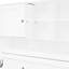 Lit mural blanc de taille grand, avec un grand espace de rangement, un système de rangement lisse et une capacité de 600 lb pour un levage hydraulique spacieux, un soutien