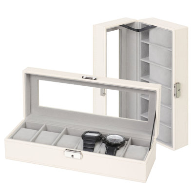 Boîte à montre en cuir 6 emplacements