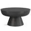 Goodlow 30"W Cast Aluminum Contemporary Round Coffee Table with Pedestal Base, Fully Assembled