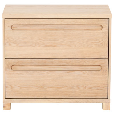 Lesheka 2 Drawer Wood Nightstand