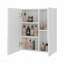 Armoire de salle de bain murale blanche avec miroir