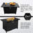 Steel Outdoor Heating Pit Table, 25" H X 42" W, Black, Enjoyable Time Fire Table Outdoors