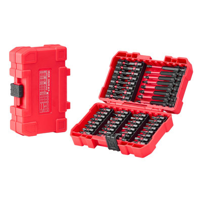 Screwdriver Bit Set, 101-Piece, Magnetic Phillips, Pozidriv, Slotted, Square, Torx, Hex Bits, Hex Nut Sockets, Extension Rod with Storage Case, High-Strength S2 Alloy Steel, Blackened Finish