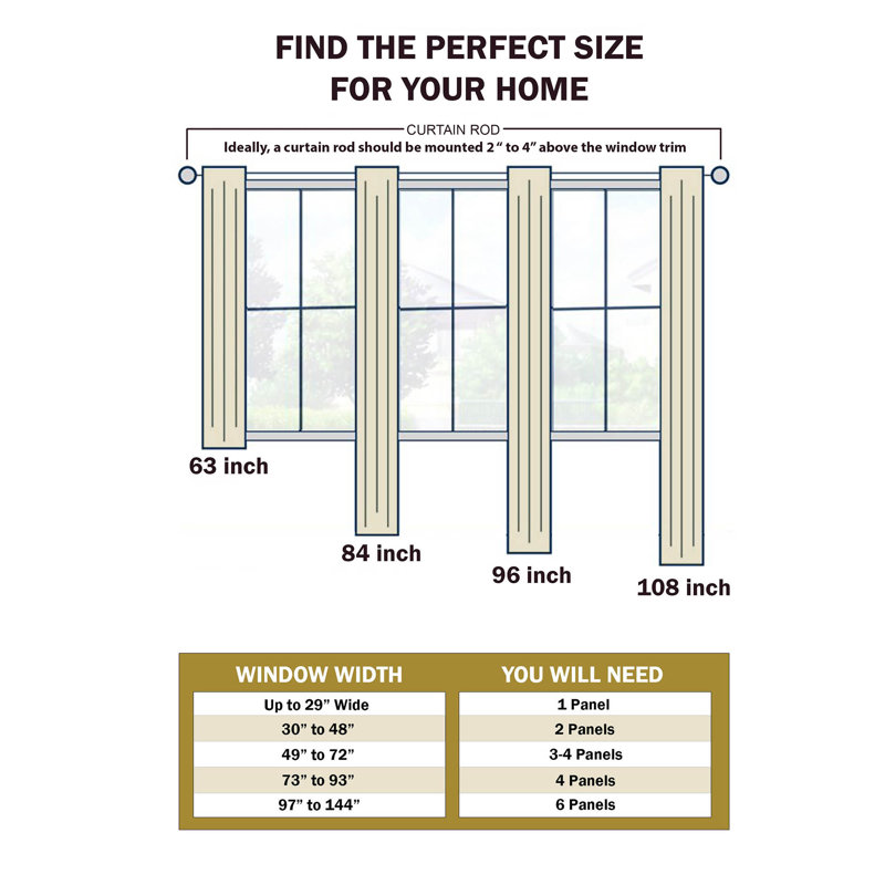 Vedder Geometric Room Darkening Thermal Curtain Panels, Ivory, 52" W x 120" L